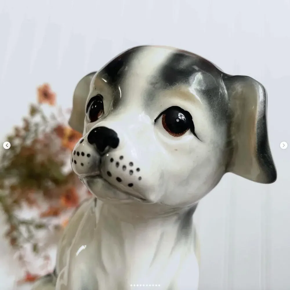 Vintage Relpo Planter Dog Puppy Baby Nursery Sweet Desk Organizer Holder Japan